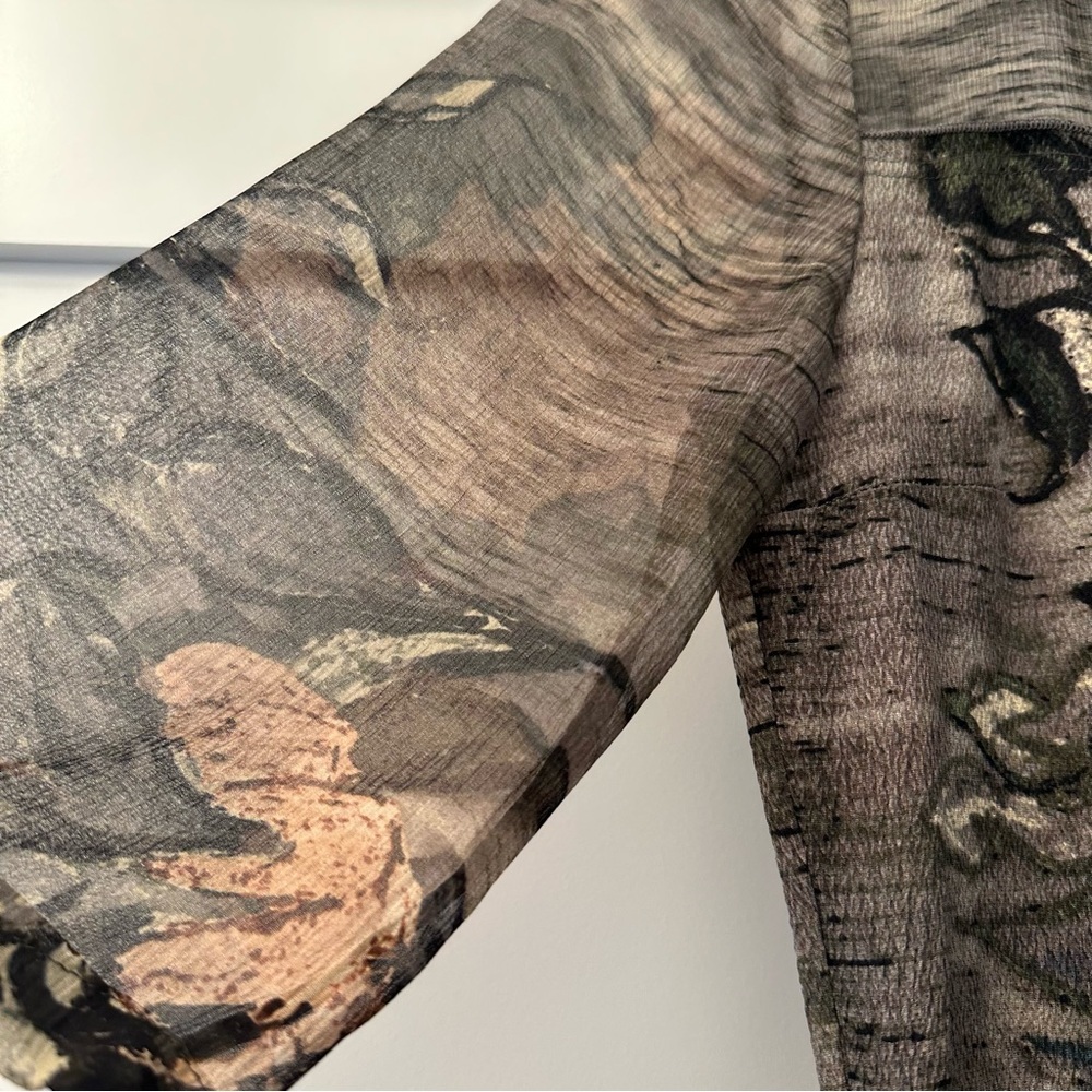 Anthropologie Tracy Reese Van Gogh Silk Dress Floral Size 2 - Picture 6 of 15